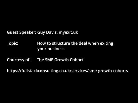 How to structure the deal when exiting your business